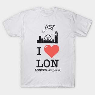 I love/like London airports T-Shirt